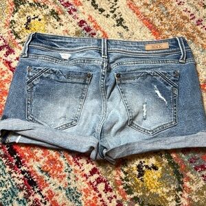Buckle Black Jean Shorts